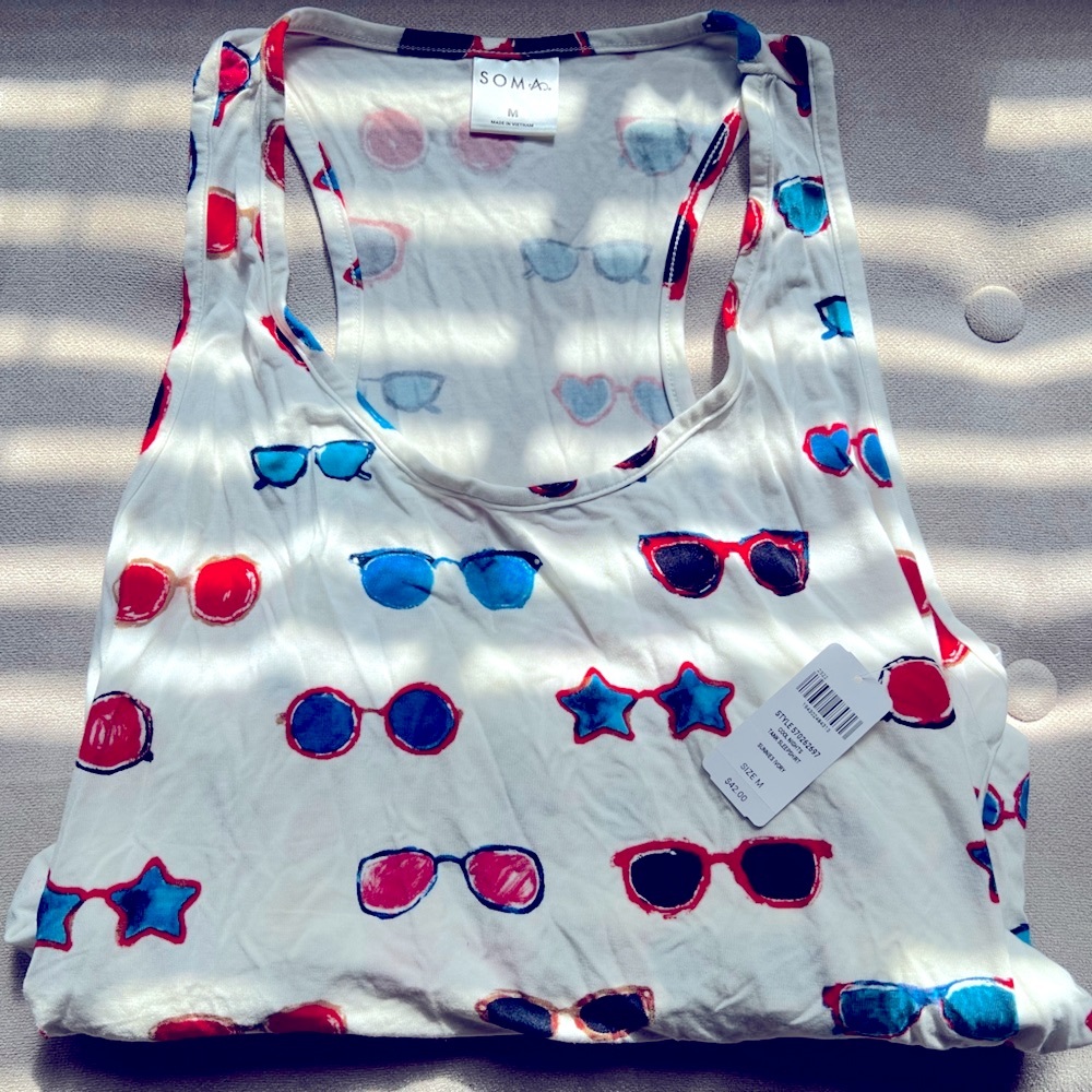 NWT! Soma cool nights tank sleepshirt - Picture 7 of 8